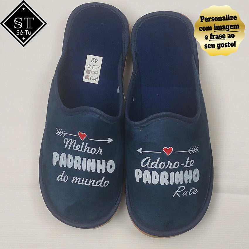 Chinelos Melhor Padrinho do Mundo (Nome)